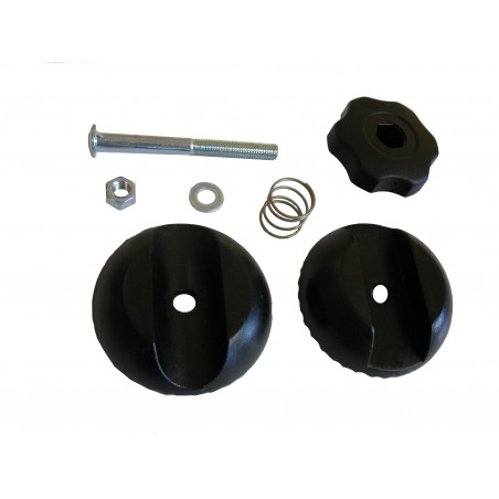 25 mm diameter square-round knob assembly system